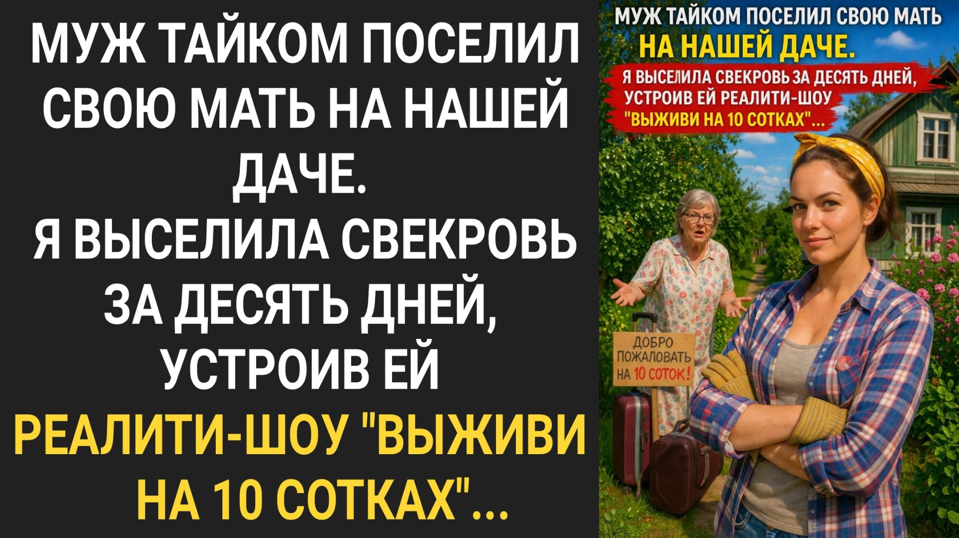 Муж тайком поселил свою мать на нашей даче. Я выселила свекровь за десять дней.