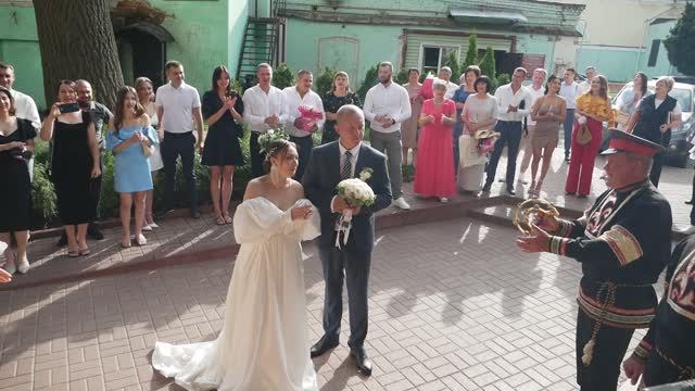 встреча молодожен в Русском народном стиле