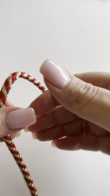 Шнур ручка для пакета люрекс