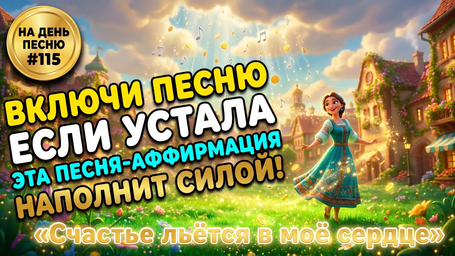 НА ДЕНЬ ПЕСНЮ #115 | Волшебная ПЕСНЯ-АФФИРМАЦИЯ на радость и энергию | 
