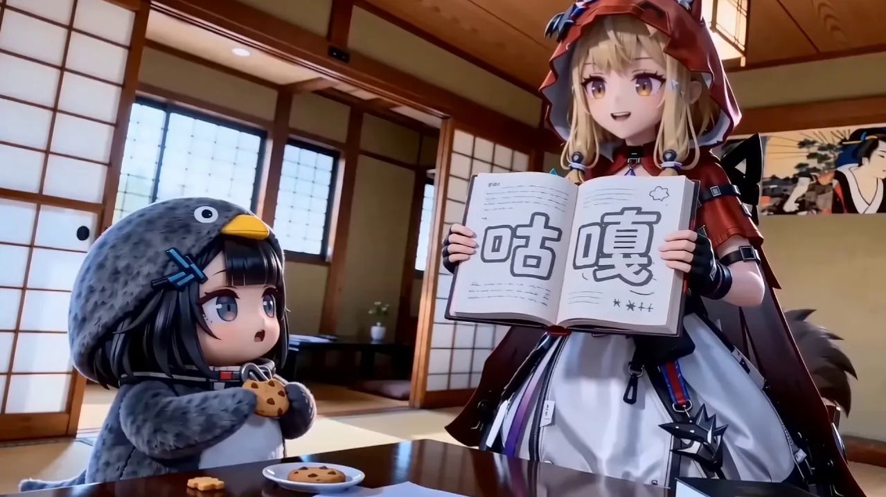 Рози хочет узнать, как разговаривает маленький пингвиненок Гугугага