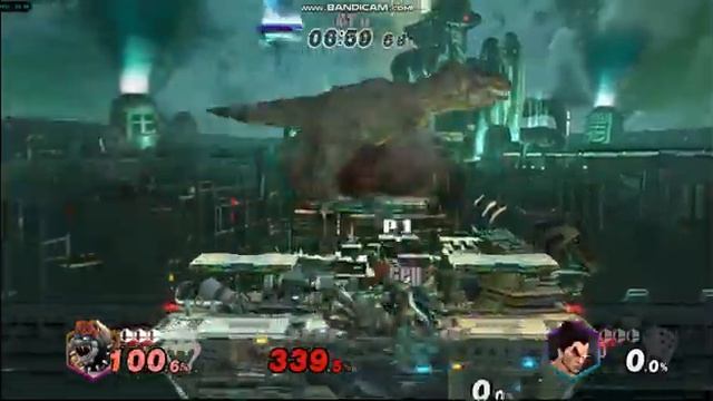 SUPER SMASH REX - Giga Bowser Vs T-REX Vs Tabuu Vs Kazuya