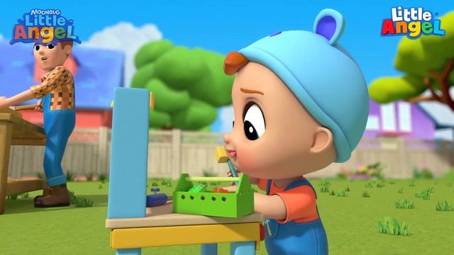 Детские мультики. Хочу быть как папа. Песенка про папу.