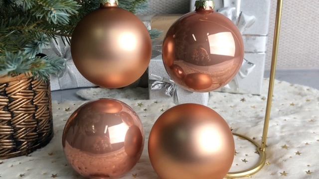 Набор стеклянных шаров матовых и глянцевых, карамельный Mix, 100 мм, 4 шт., 2000198