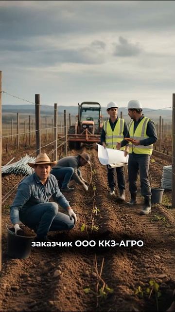 На выполнение работ, связанных с закладкой и выращиванием виноградника