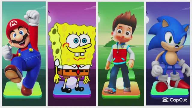 Супер Марио против Губки Боба, Соника и Щенячьего Патруля