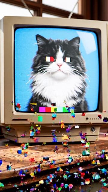 Кот в обратном пикселе #cat #видосыоткота #cute #веселыекоты #прикольныекоты #прикольныекоты #funny