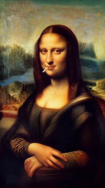 Современная Монна Лиза с сигаретой #арт #искусство #современность