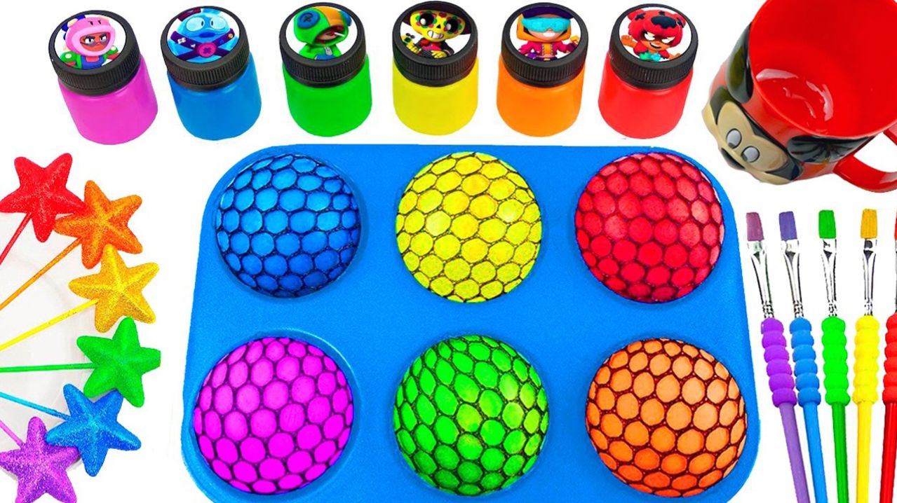 Мультики для детей. Играем с мягкими игрушками, кисточками и красками. Мультики для малышей