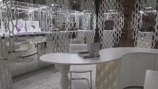 3Д панели Кегель/KEGEL и Декоративные перегородки в Ювелирном  Salone  Concept