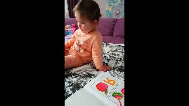 Рассматриваем азбуку с Алисой и просто беседуем)