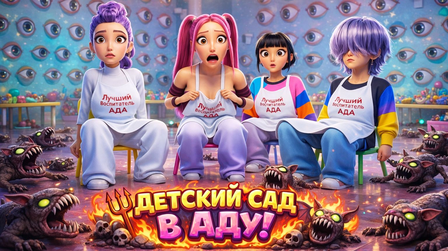 ДЕТСКИЙ САД В АДУ! 😱 К-Поп Охотницы стали воспитателями демонов 😈 (Ситком)