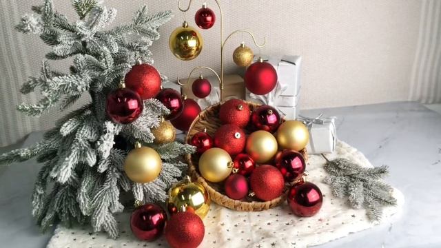 Набор пластиковых шаров НОВОГОДНИЙ МИКС, 10/8/6 см, упаковка 26 шт., 020022