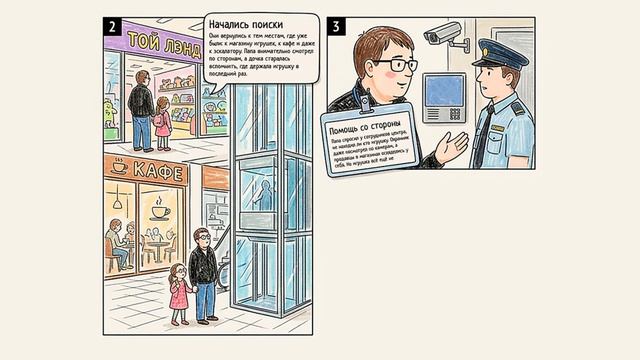 Создание комиксов в нейросетях - Приключение папы и дочки