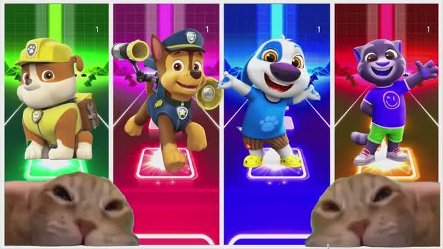 ЩЕНЯЧИЙ ПАТРУЛЬ И ГОВОРЯЩИЙ ТОМ 🐶 ВЕСЕЛЫЙ МУЛЬТИК ТАНЦЕВАЛЬНЫЙ БАТТЛ №124