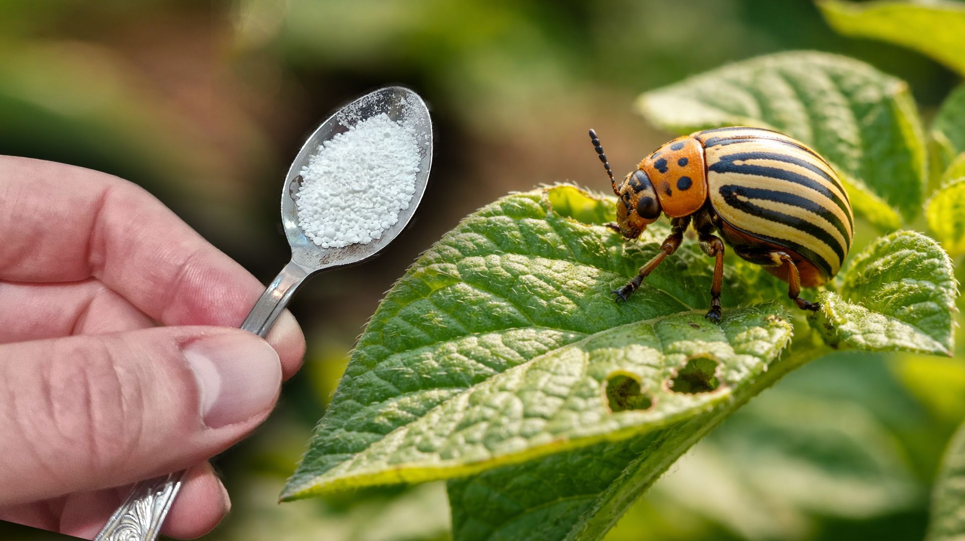 Как избавиться за 2 минуты от колорадского жука на картошке!
