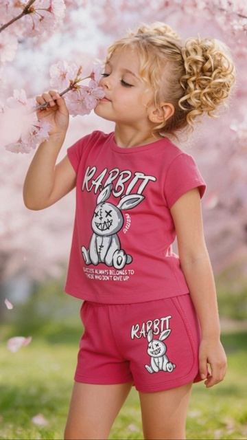 арт. WB: 918150249  - Легкий и удобный трикотажный комплект C кроликом от 