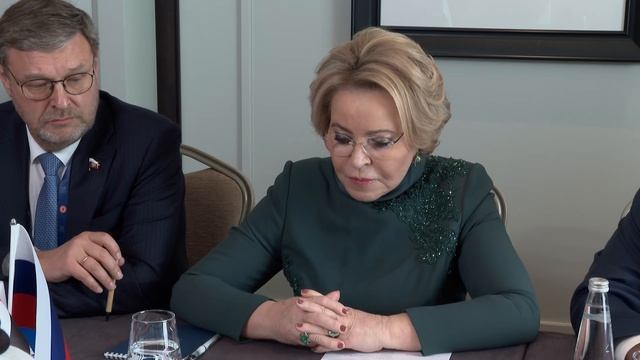 Председатель Совета Федерации РФ с Председателем Федерального нац. совета ОАЭ, 17 апреля 2026