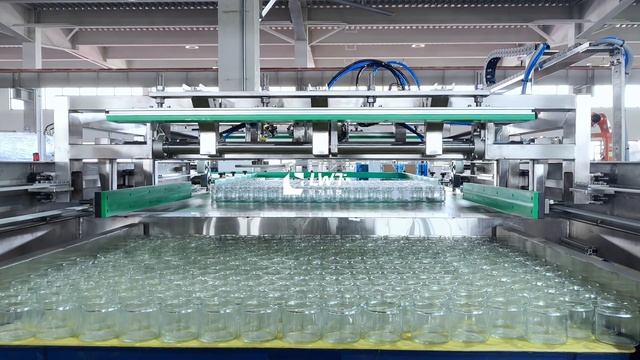 Низкий депаллетайзер для стеклобутылок с зажимом, двухзажимная бутылкомоечная машина