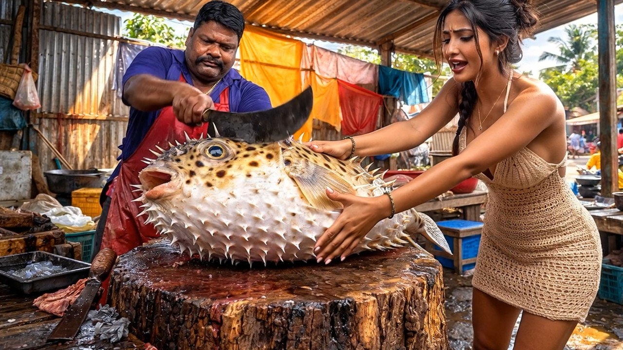 Уникальная и потрясающая разделка рыбы. Коллекция мастерских приемов. Жизнь на Шри-Ланке