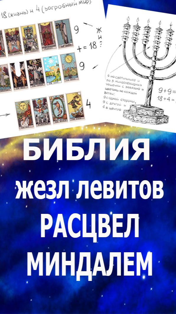 Таро старшие арканы -  жезл левитов расцвел миндалем, Библия, Бог.#таро#бог#