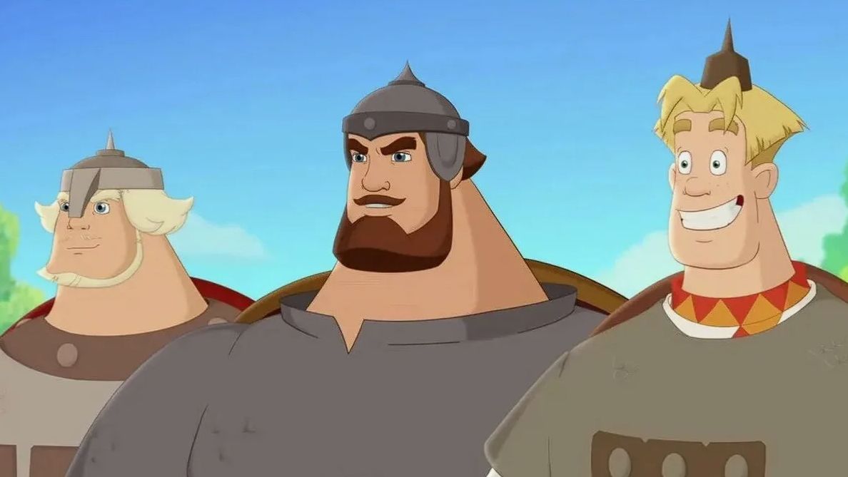 Три Богатыря - Алеша Попович и Тугарин Змей Мультик