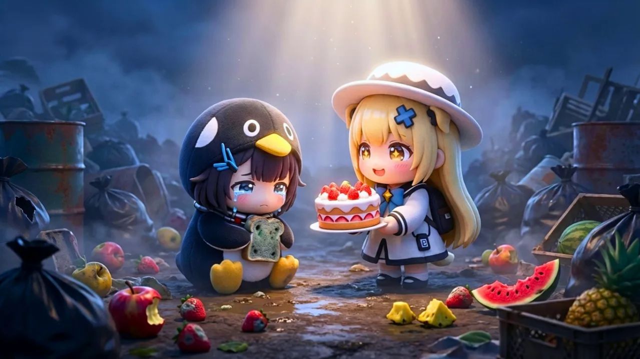 Фиби спасла пингвина Гугу Гагу в холодном японском переулке