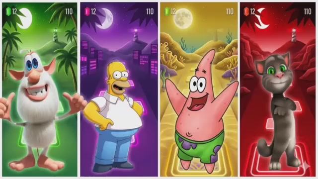 Буба, Гомер Симпсон, Патрик и Говорящий Том