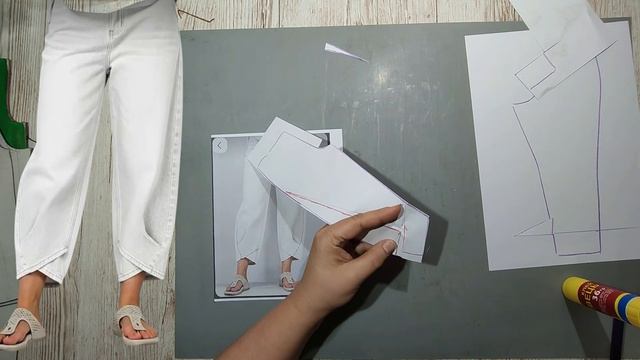 Моделирование. Решение нестандартного низа джинсов. Выкройка  2035.