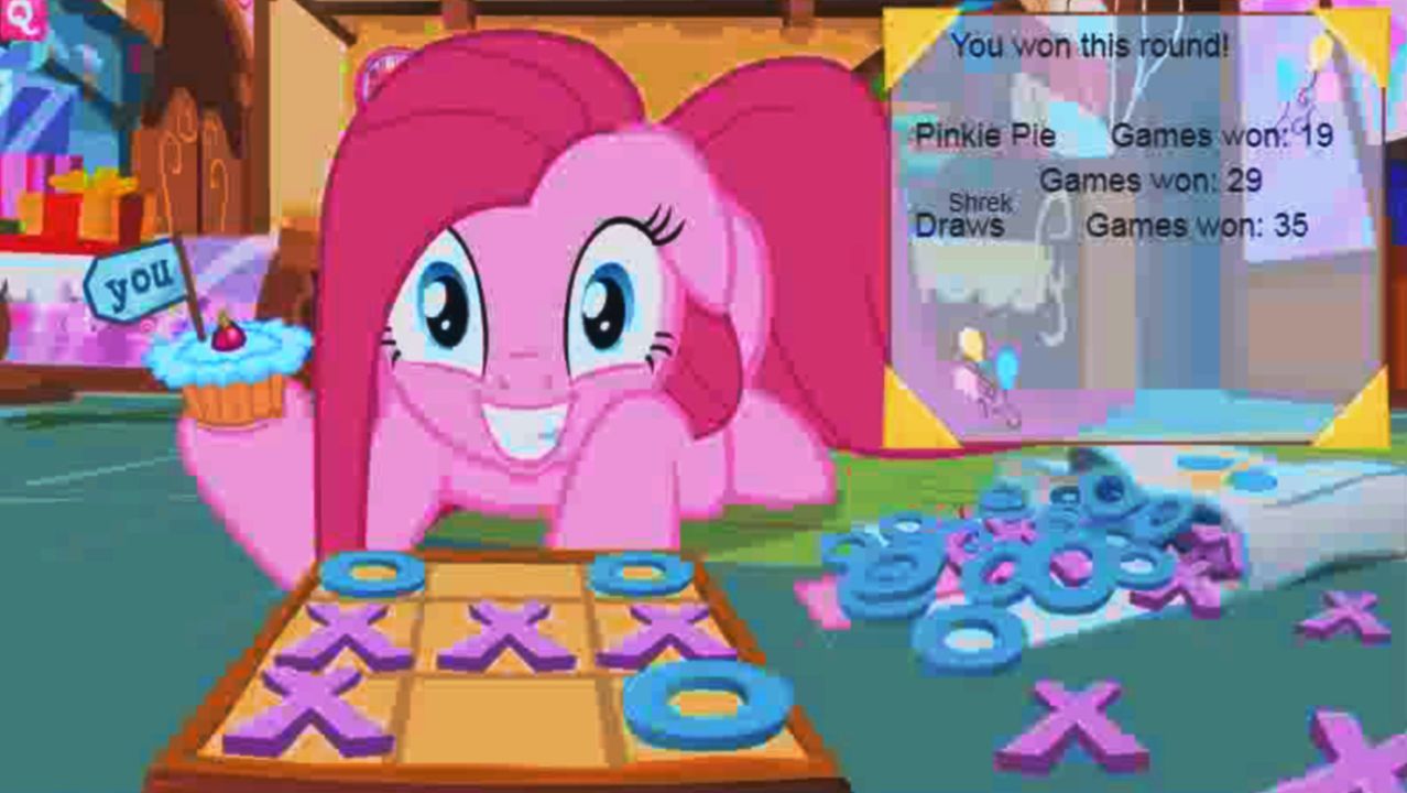 My Little Pony Май Литл Пони. Играю с Пинки Пай в Крестики - Нолики и Довожу до Точки Кипения