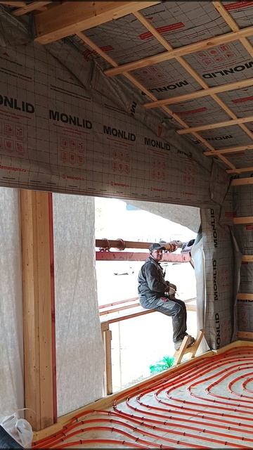 каркасный дом. заливка бетона