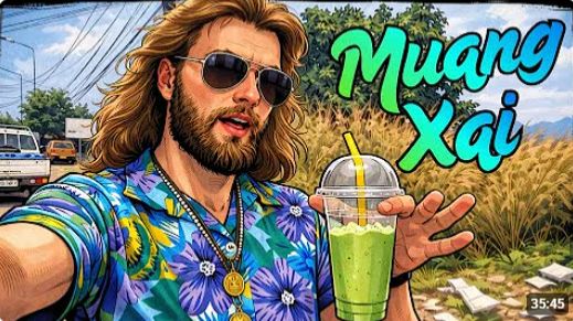 КАК ВЫЖИВАЕТ РУССКОЯЗЫЧНАЯ МОЛОДЕЖЬ В ЛАОСЕ. Тусим в городе Муанг Сай.  Едем в Луанг Прабанг.