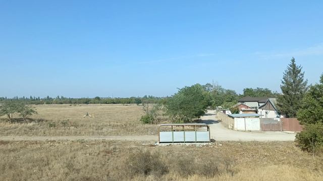 Джанкой - Симферополь вид из окна поезда железные дороги России.