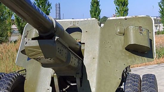 Артиллерийское орудие на Самбекских высотах