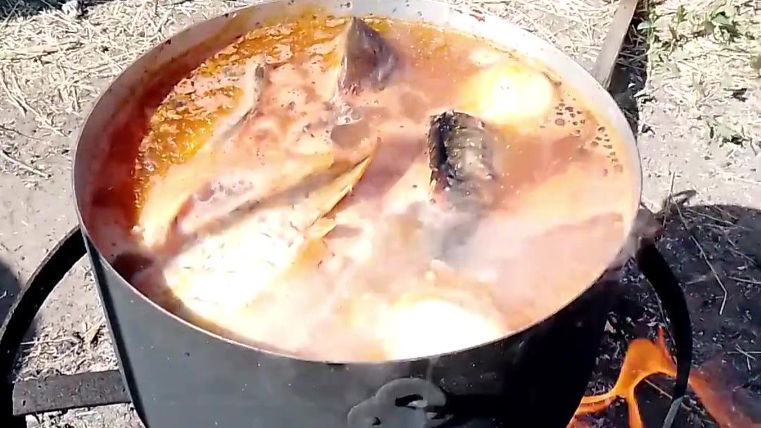 Уха на даче