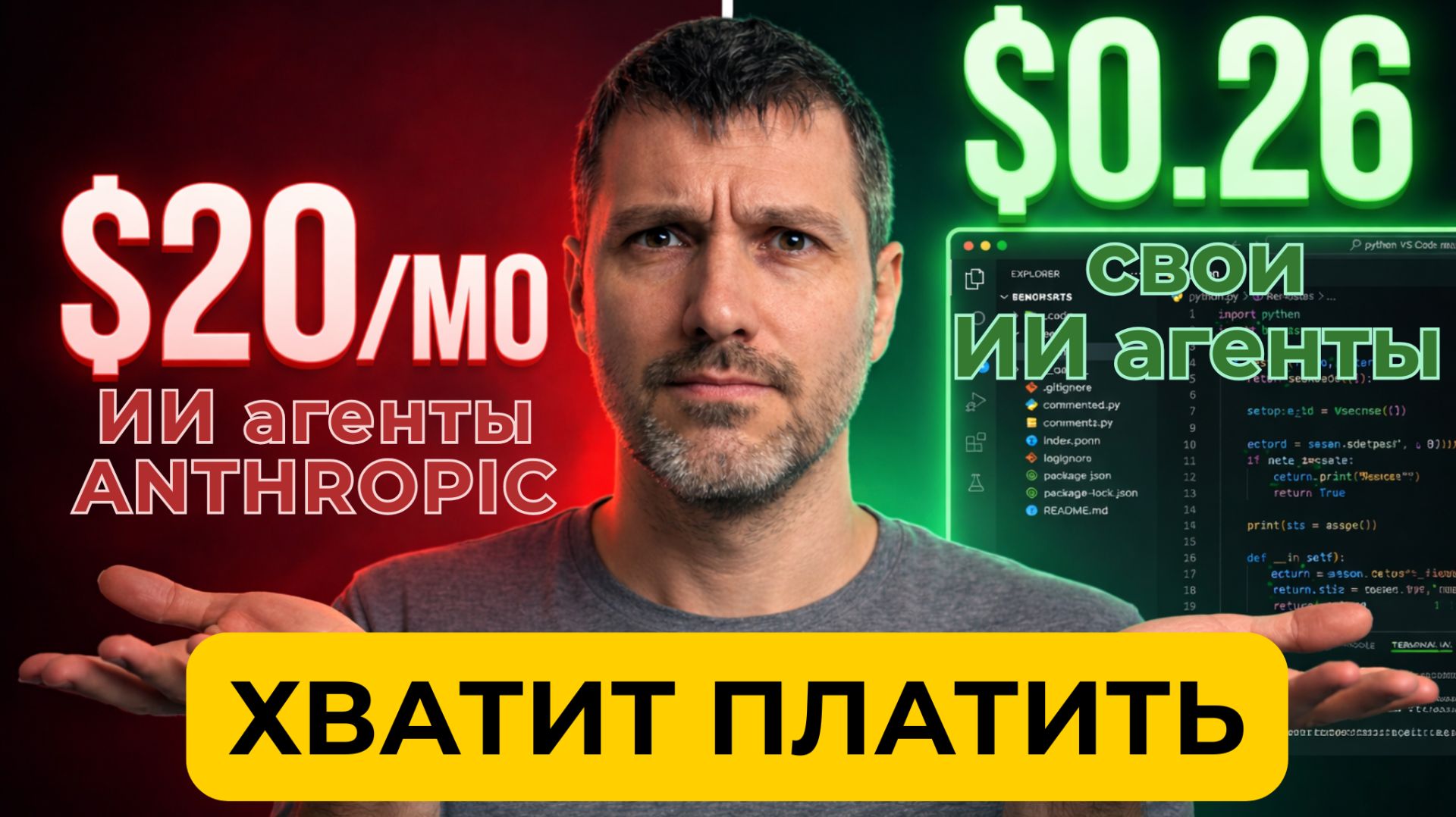 Я собрал AI-агента за 0.26 Зачем платить 20?