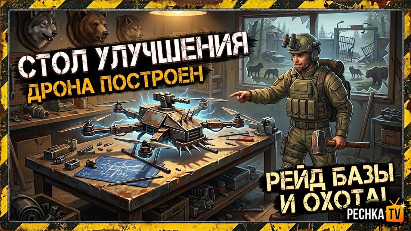 СТОЛ УЛУЧШЕНИЯ ДРОНА В ЛАСТ ДЕЙ! Рейд базы и Охотничий инстинкт В LDoE | PECHKA TV