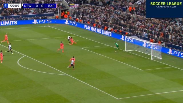 Ньюкасл - Барселона. Обзор матча. Лига чемпионов одна восьмая. 10.03.26