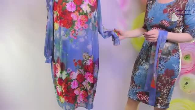 Платье на подкладке  шить своими руками часть пришить подкладку к платью часть 2