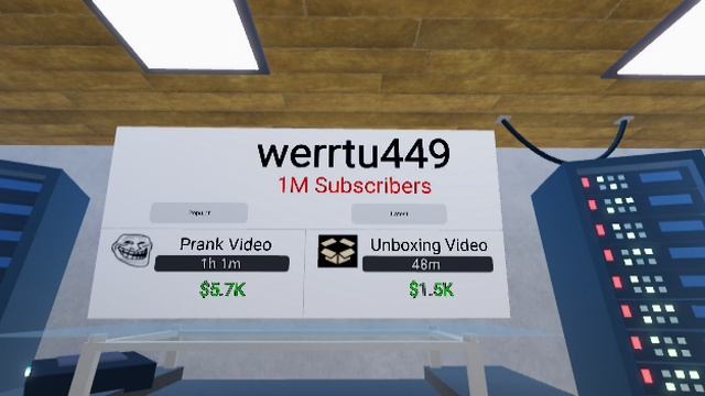 у меня 1 милион подписчиков в игре создатель контента. в Роблокс.
