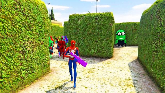 Приключения человека-паука против миньонов и веселой тряпичной куклы в ГТА 517