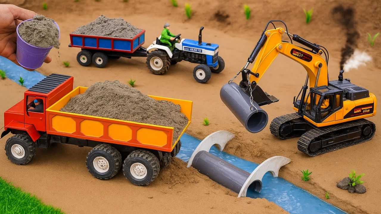 Играем в стройку. Делаем колодец, чтобы поить животных!