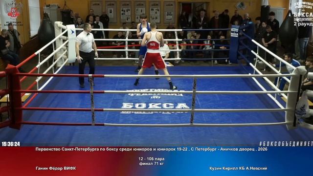 106 финал 71 кг Ганин Фёдор ВИФК Кузин Кирилл КБ А.Невский