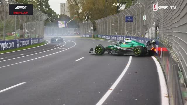 Формула 1. Авария Алонсо на ГП Австралии 2025 гонка