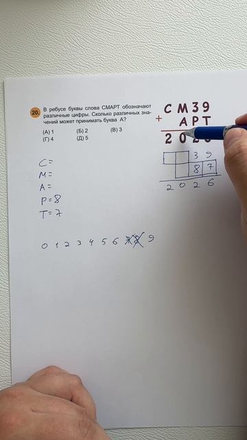 Разные буквы - разные цифры