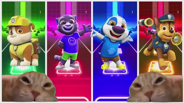 МУЛЬТИК Щенячий патруль против Говорящий Том и Друзья  КРУТАЯ БИТВА героев в стиле танца 
