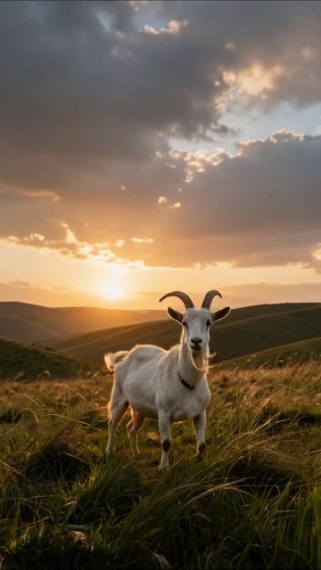 Утро на пастбище: история одной козы коза пейзаж природа
