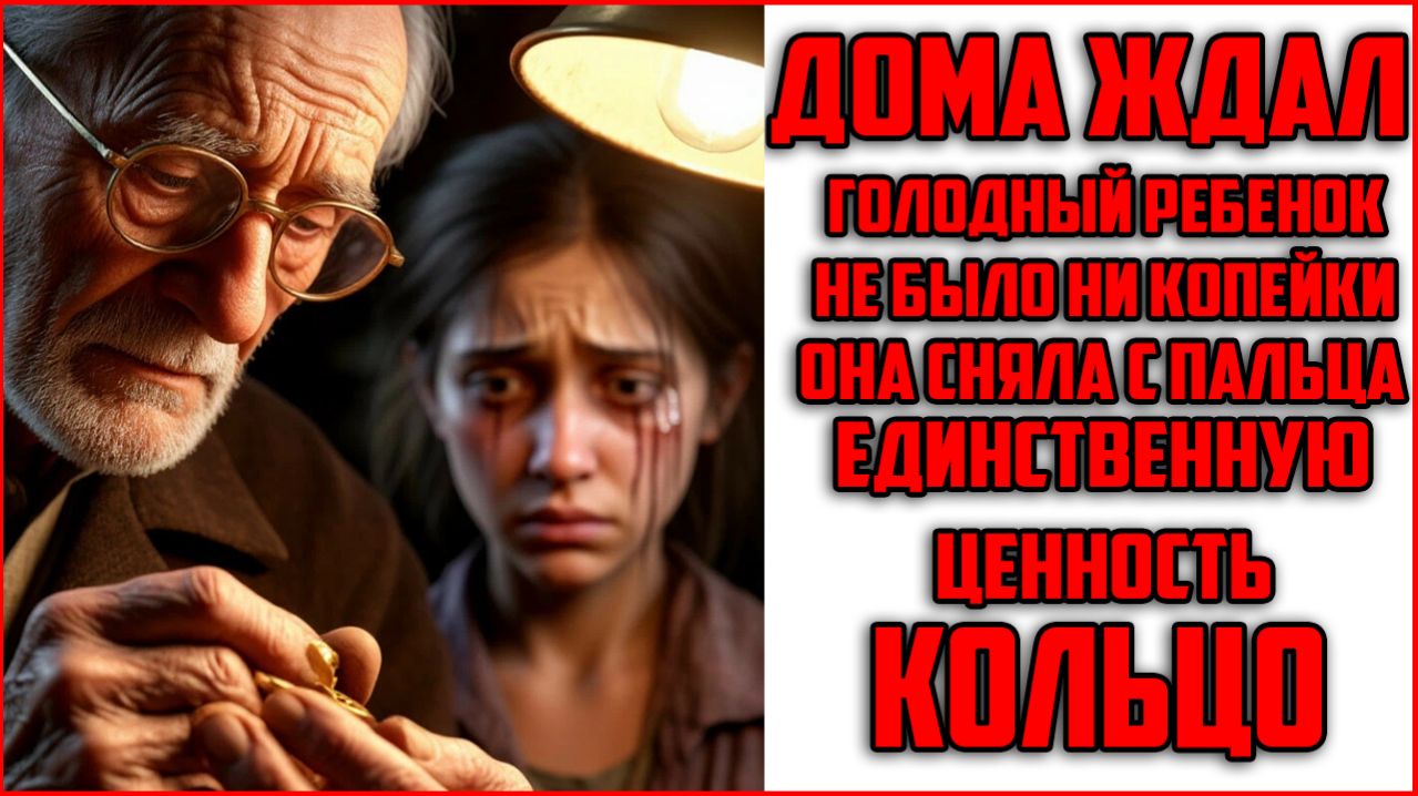 Принесла кольцо, чтобы купить молока.Но поступок ювелира заставил её рыдать