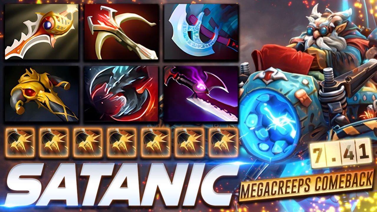 Satanic Gyrocopter MEGA CREEPS COMEBACK! — профессиональный геймплей в Dota 2 [Смотри и учись]