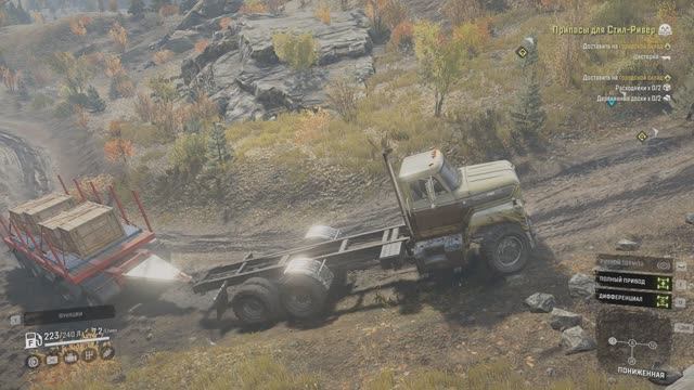 SnowRunner исследование карты  выполнение доставки первого груза 1